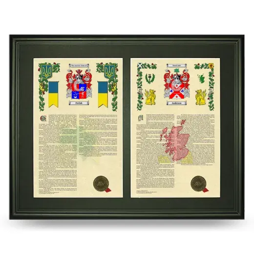 Double Armorial History Framed-Black
