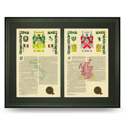 Double Armorial History Framed-Black