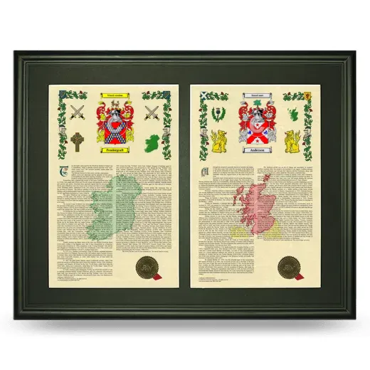 Double Armorial History Framed-Black