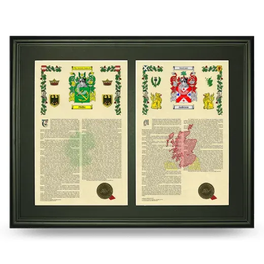 Double Armorial History Framed-Black