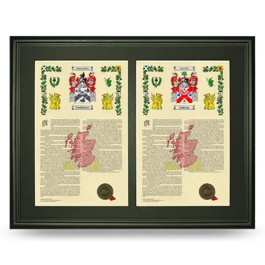 Double Armorial History Framed-Black