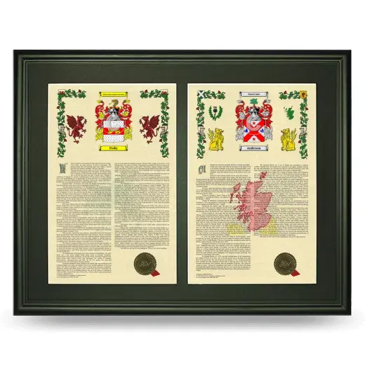 Double Armorial History Framed-Black