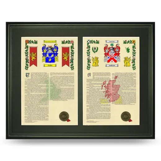 Double Armorial History Framed-Black