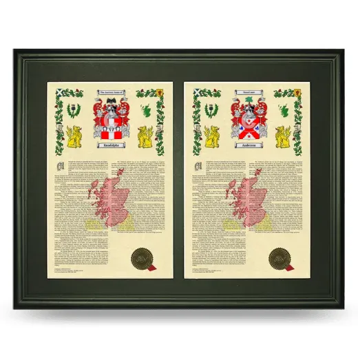 Double Armorial History Framed-Black