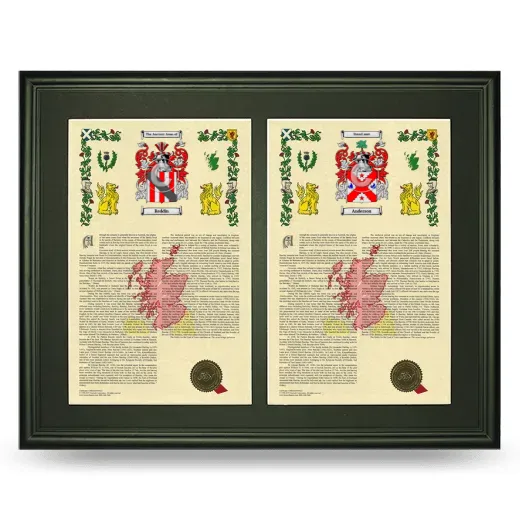 Double Armorial History Framed-Black