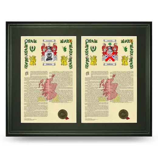 Double Armorial History Framed-Black