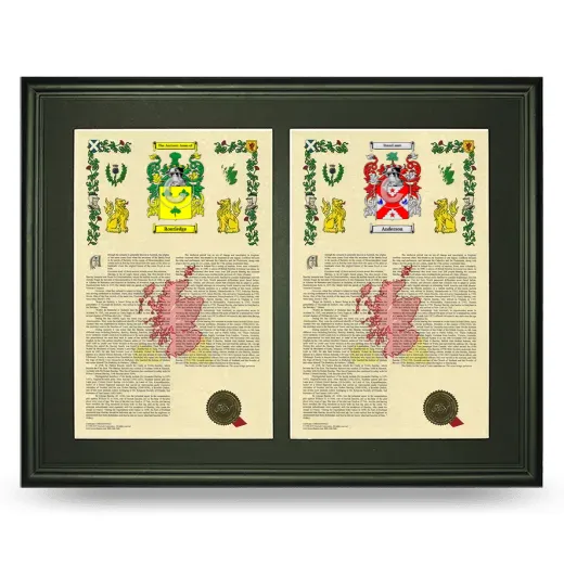 Double Armorial History Framed-Black