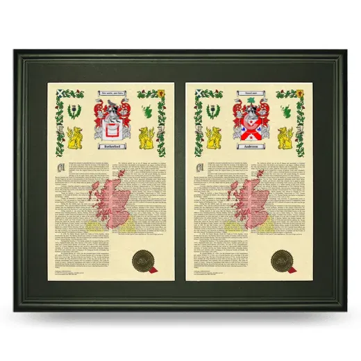 Double Armorial History Framed-Black