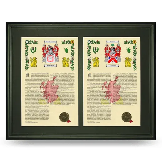 Double Armorial History Framed-Black