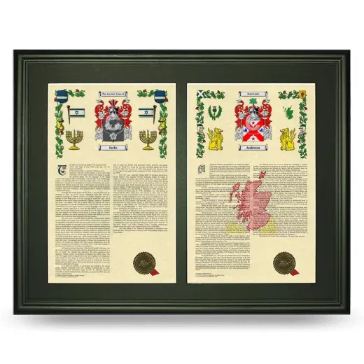 Double Armorial History Framed-Black