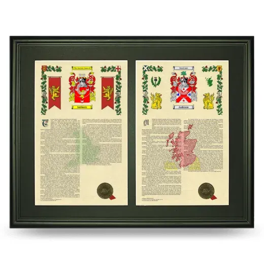 Double Armorial History Framed-Black