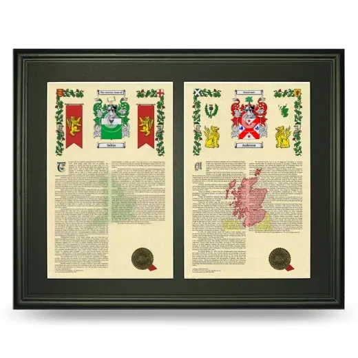 Double Armorial History Framed-Black