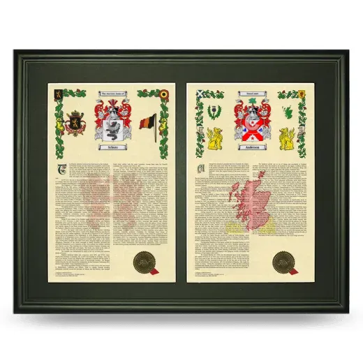 Double Armorial History Framed-Black