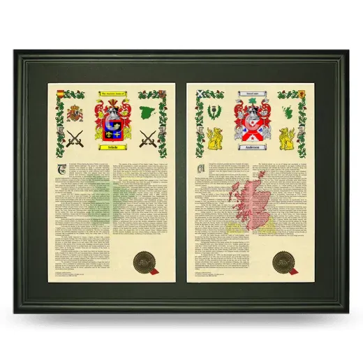 Double Armorial History Framed-Black