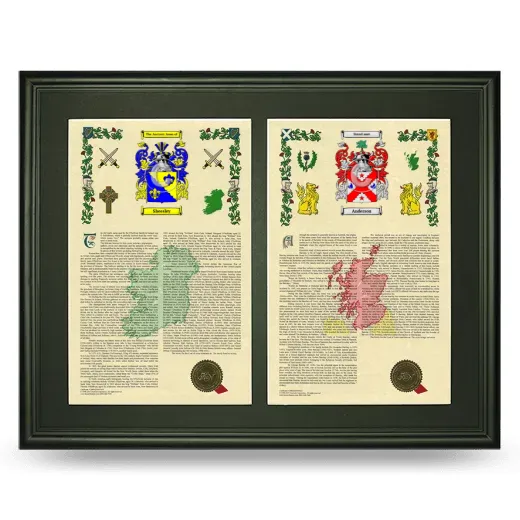 Double Armorial History Framed-Black