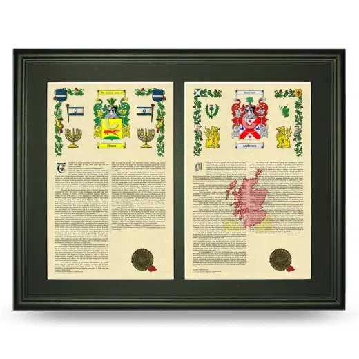 Double Armorial History Framed-Black
