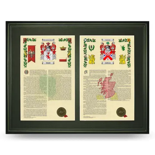 Double Armorial History Framed-Black