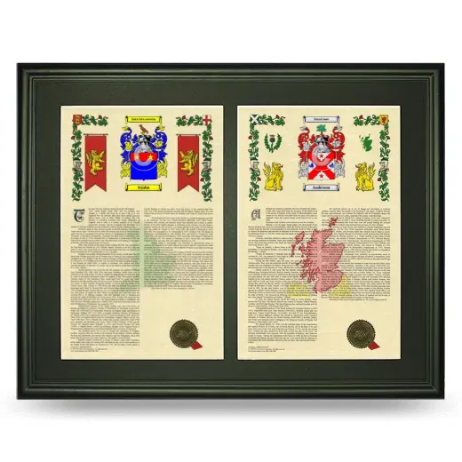 Double Armorial History Framed-Black