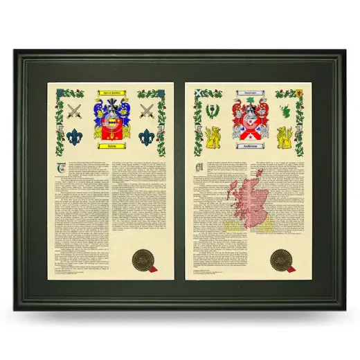 Double Armorial History Framed-Black
