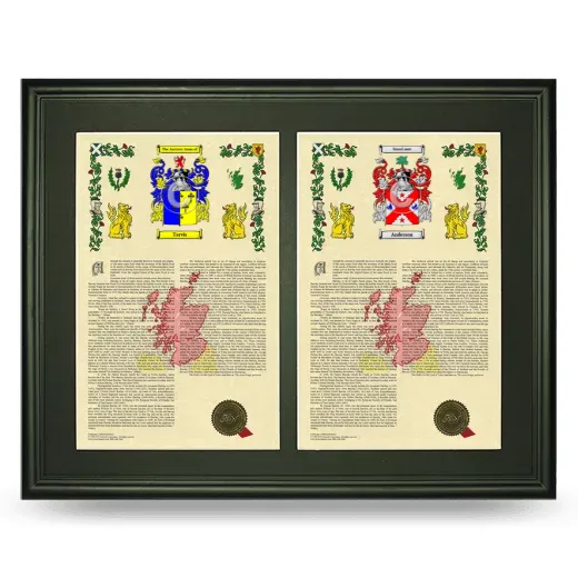 Double Armorial History Framed-Black
