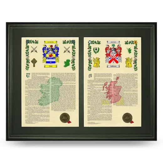Double Armorial History Framed-Black