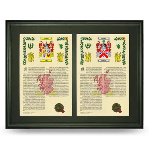 Double Armorial History Framed-Black