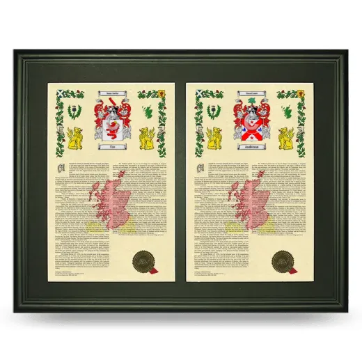 Double Armorial History Framed-Black