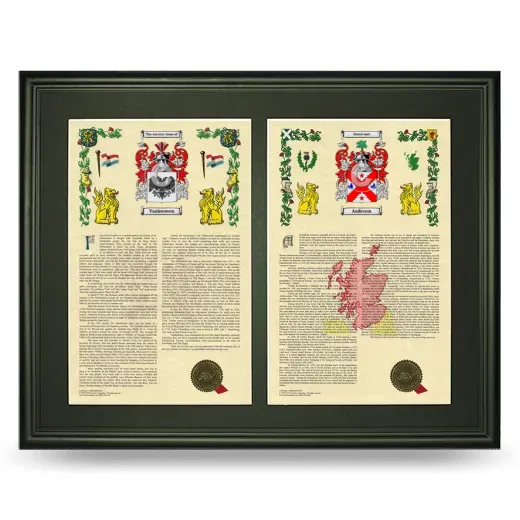 Double Armorial History Framed-Black