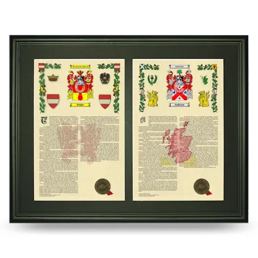 Double Armorial History Framed-Black