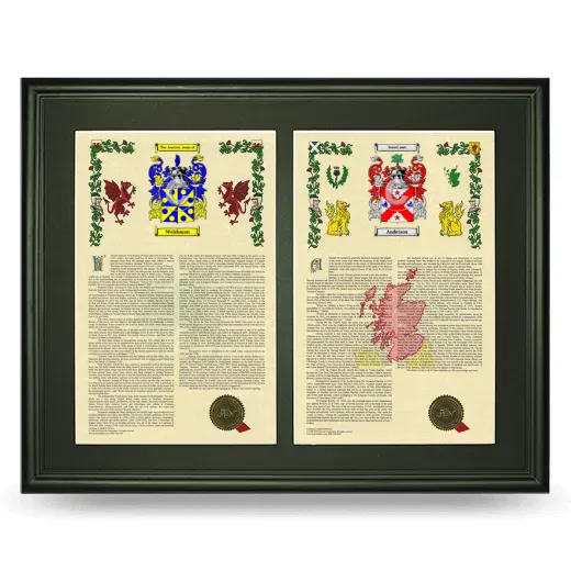 Double Armorial History Framed-Black