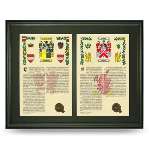 Double Armorial History Framed-Black