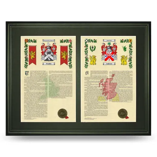 Double Armorial History Framed-Black