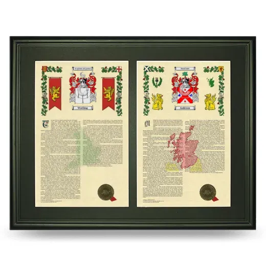 Double Armorial History Framed-Black