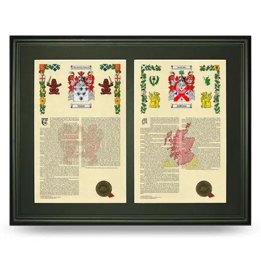 Double Armorial History Framed-Black