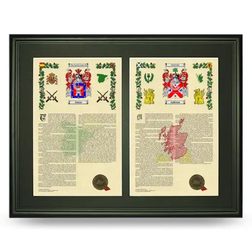 Double Armorial History Framed-Black