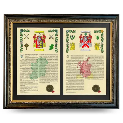 Double Armorial History Framed - Heirloom