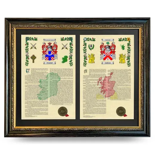 Double Armorial History Framed - Heirloom