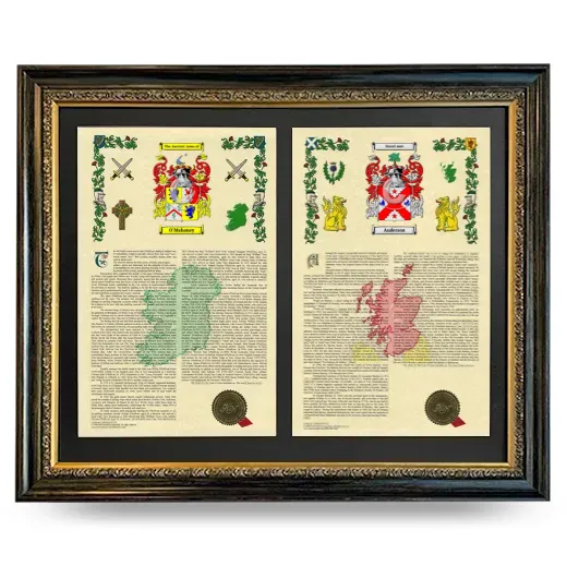 Double Armorial History Framed - Heirloom