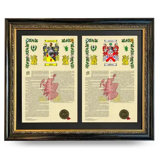 Double Armorial History Framed - Heirloom
