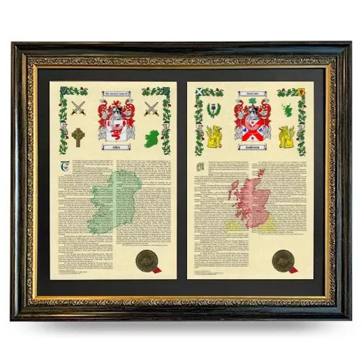 Double Armorial History Framed - Heirloom