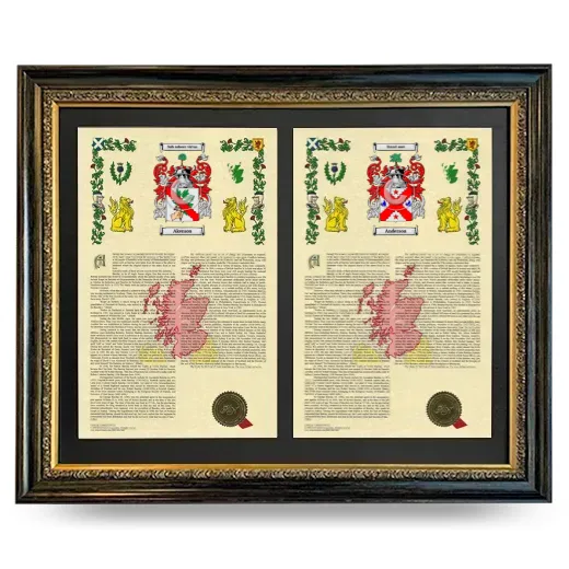 Double Armorial History Framed - Heirloom