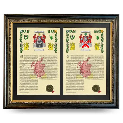 Double Armorial History Framed - Heirloom