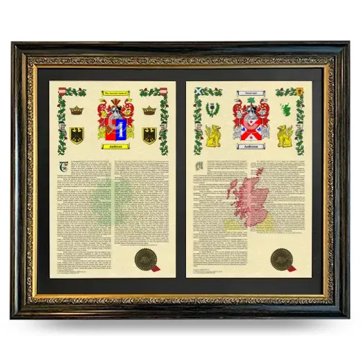 Double Armorial History Framed - Heirloom