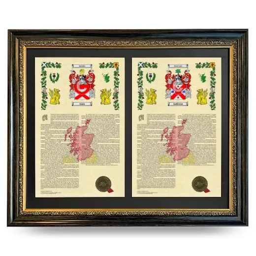 Double Armorial History Framed - Heirloom