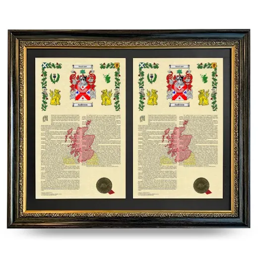 Double Armorial History Framed - Heirloom
