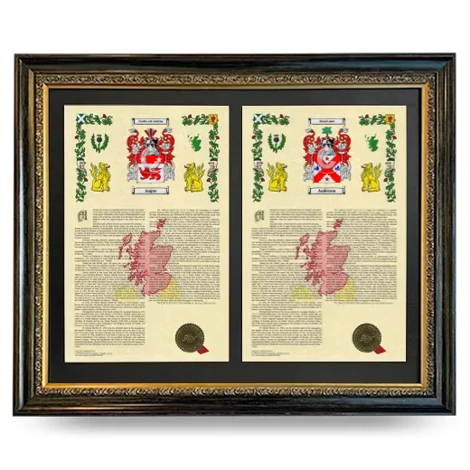 Double Armorial History Framed - Heirloom
