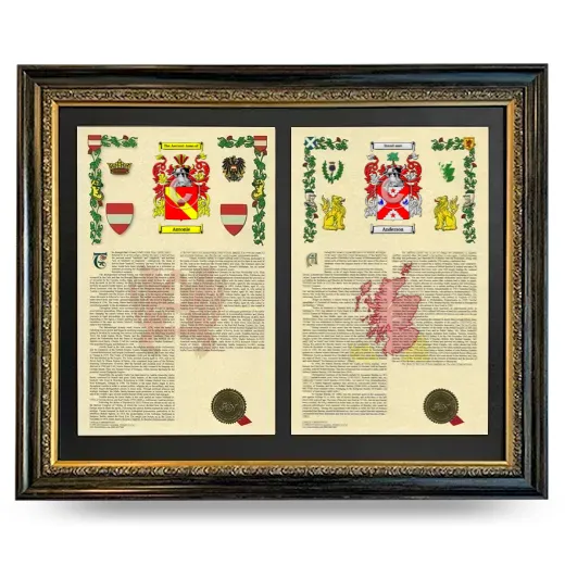 Double Armorial History Framed - Heirloom