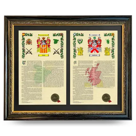 Double Armorial History Framed - Heirloom