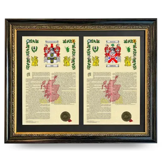 Double Armorial History Framed - Heirloom