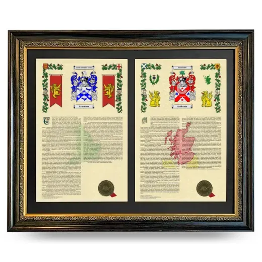 Double Armorial History Framed - Heirloom